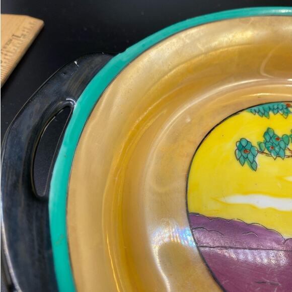 ART DECO Noritake CLASSIC Deco Japanese‎ Lusterware serving plate - Picture 5 of 16